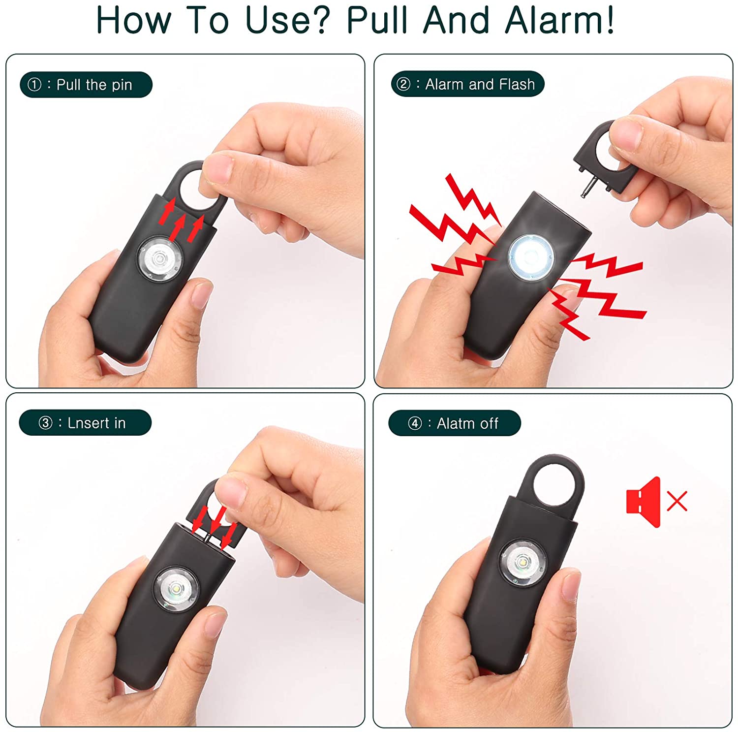 Self Defense Siren Safety Alarm for Women Keychain Self Defense Siren Safety Alarm for Women Keychain